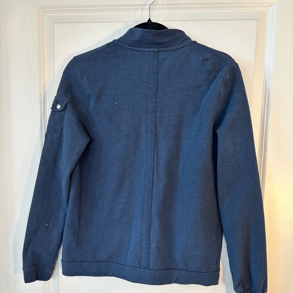 BARBOUR Blue Cotton Full Zip Pockets Sweater Jacket, size 6 - Picture 2 of 10